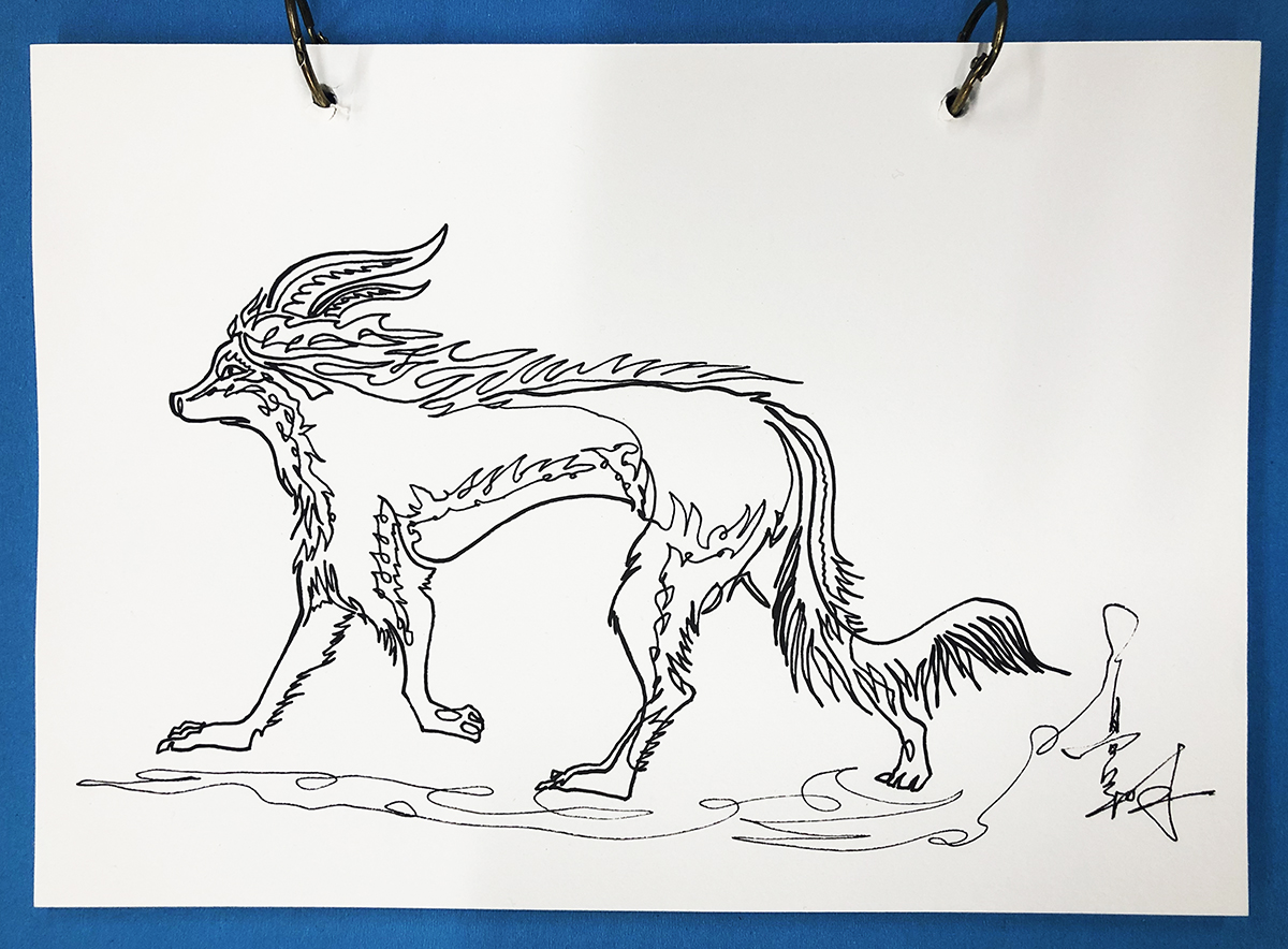 一笔画狡（山海经）