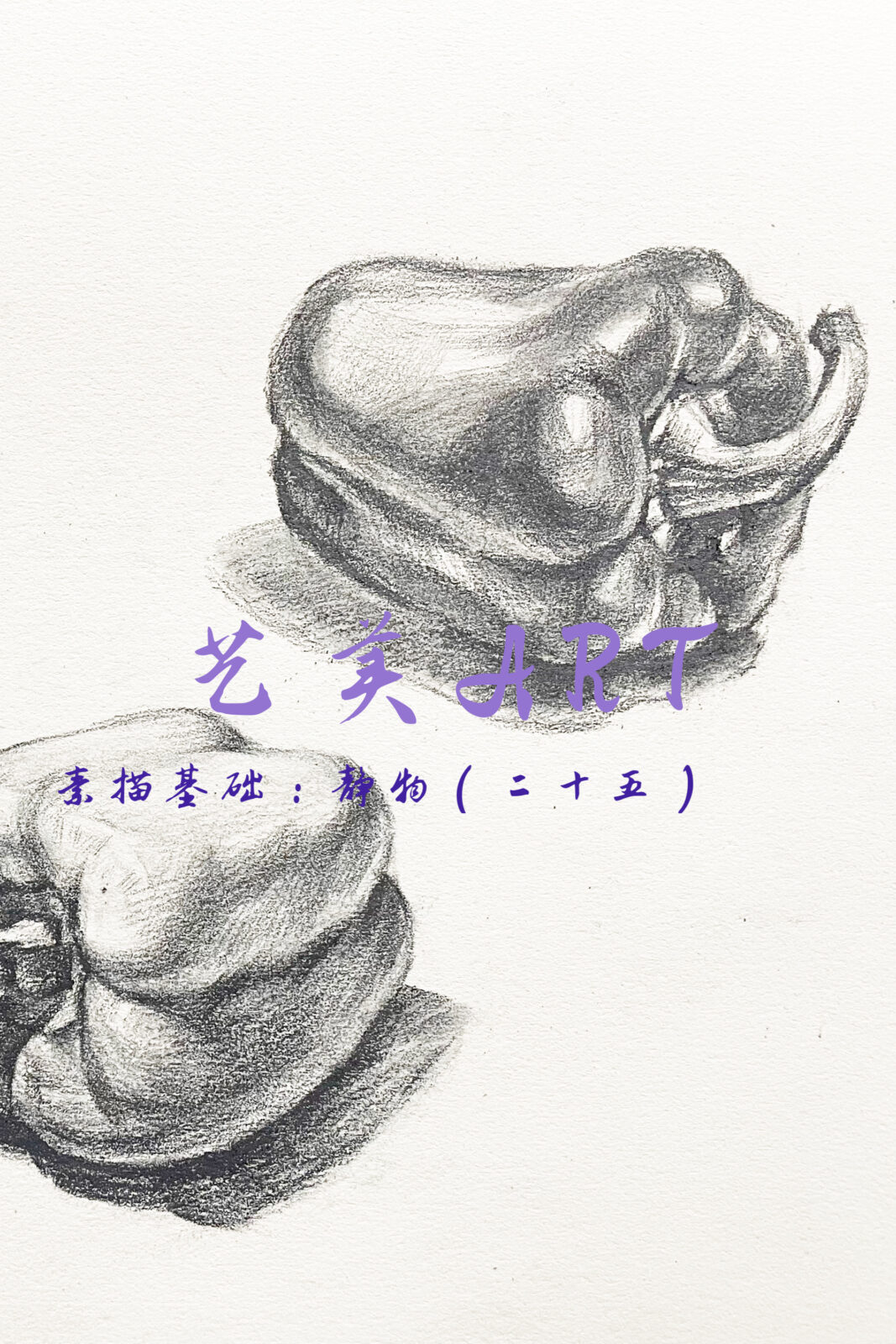 美术基础：素描（二十五）不同角度的青椒